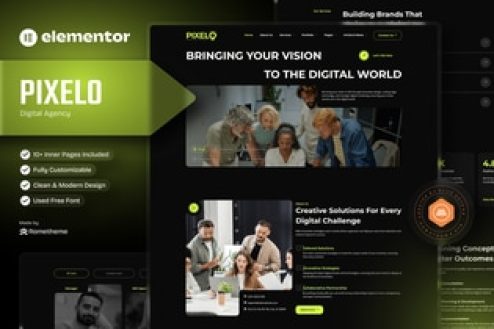 Pixelo-Elementor-Templatekit-Cover