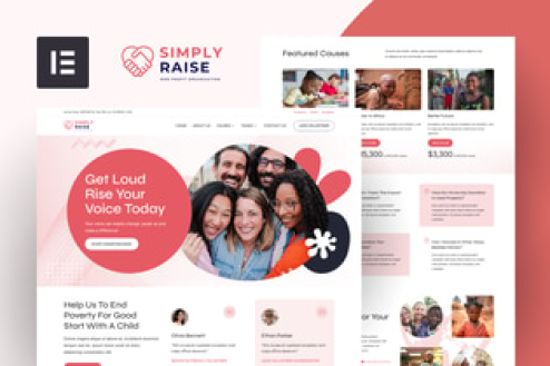 cover-simply-rise-charity-donation-elementor-template-kit